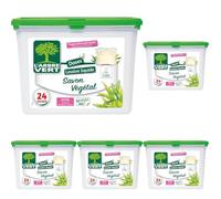 L'Arbre Vert Doses Lessive Liquide Ecolabel Savon Végétal - Hypoallergénique - 24 Doses (Lot de 5)