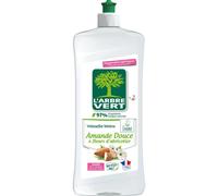 L'Arbre Vert Liquide vaisselle mains Amande douce & Fleurs d'abricotier – Hypoallergénique – 750 mL