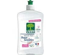 L'ARBRE VERT - Liquide Vaisselle Doux pour Peaux Sensibles, Formule Hypoallergénique Écologique (500 mL) - Lot de 4 - vendu par Lot