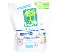 L'ARBRE VERT Recharge lessive liquide Peaux Sensibles Liquide 1,53 l