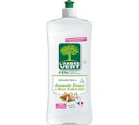 L'Arbre Vert Vaisselle Mains Ecolabel Amande Douce & Fleurs D'Abricotier - Hypoallergénique - 97% d'ingrédients d'origine naturelle - 750mL