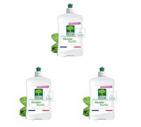 L'Arbre Vert Vaisselle Mains Ecolabel Menthe Basilic - Hypoallergénique - 97% d'ingrédients d'origine naturelle - 500mL (Lot de 3)
