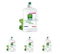 L'Arbre Vert Vaisselle Mains Ecolabel Menthe Basilic - Hypoallergénique - 97% d'ingrédients d'origine naturelle - 500mL (Lot de 4)