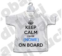 L'arc-en-ciel di Lumici - Mini T-shirt Keep Calm Baby On Board fille garçon à bord avec nom