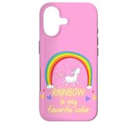 l'arc-en-Ciel est ma Couleur préférée, Licorne dansante en Rose Coque pour iPhone 17