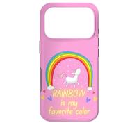 l'arc-en-Ciel est ma Couleur préférée, Licorne dansante en Rose Coque pour iPhone 17 Pro