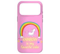 l'arc-en-Ciel est ma Couleur préférée, Licorne dansante en Rose Coque pour iPhone 17 Pro Max
