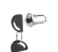 Larcele 16mm Électronique Interrupteur de Verrouillage à Clé 2 Positions 1NO YSKG-02