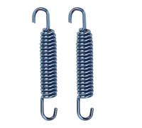 Larcele 2 Pièces 66mm Ressorts de tuyaux d'échappement de moto, Ressort Hélicoïdal Pull Crochet Universels en acier inoxydable pour Moto Scooter MT/TH-01 (Bleu)