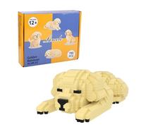 Larcele 780 Pièces Micro Blocs de Construction Kit, Bricolage Mini Blocs de Briques Jouet Set pour Les 12 Ans et Plus KLJM-02 (Golden Retriever 2)