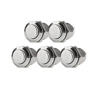 Larcele12mm Imperméable Momentané Metal Mini Appuyez Bouton-Poussoir Bricolage électriques Bouton-poussoir 5 Pièces JSANKG-01 (Cabeza Alta)