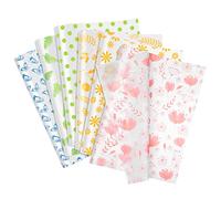 Larcenciel 60 Feuilles Papier de Soie Brillant, 50x35CM Papier Cadeau Style Printanier, Papier de Soie Emballage Métallique pour Anniversaire, Fête, Pâques, Vacances, Sac, Colis, Pompons, Artisanat