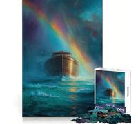 L'Arche de Noé sous Un Arc-en-Ciel Puzzle pour Adultes 1000 pièces Édition limitée Liste de souhaits du Père Noël (38x52cm)