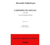 L'archipel Du Goulag - Édition Abrégée Inédite
