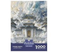 L'architecture Chinoise Ancienne Papier Puzzle Jeu De Société Adulte Pièces Parfaitement Assorties 1000 Pièces Style Chinois Casse-tête Qualité Premium pour Adultes 70x50cm/1000pcs