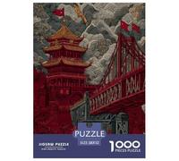 L'architecture Chinoise Ancienne Papier Puzzle Jeu De Société Adulte Pièces Parfaitement Assorties 1000 Pièces Style Chinois Casse-tête Qualité Premium pour Adultes 52x38cm/1000pcs