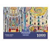 L'architecture de Gaudí à Barcelone Puzzle en Bois Imperméable DIY Puzzles De 1000 Pièces pour Adultes Défi Et Casse-tête Jeux Éducatifs