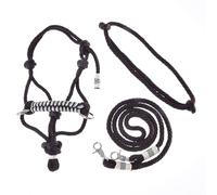 LarDen Hobby Horse Accessoires - Ensemble de Corde | Licol avec Rênes & Collier pour Cheval Bâton | GR. M - Chocolat | Fait à la Main | Hobby Horsing | Tête de Cheval Réaliste à Bâton à Chevaucher