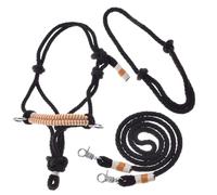 LarDen Hobby Horse Accessoires - Ensemble de Corde | Licol avec Rênes & Collier pour Cheval Bâton | GR. M - Orange | Fait à la Main | Hobby Horsing | Tête de Cheval Réaliste à Bâton à Chevaucher
