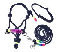 LarDen Hobby Horse Accessoires - Ensemble de Corde | Licol avec Rênes & Collier pour Cheval Bâton | GR. M - Romarin | Fait à la Main | Hobby Horsing | Tête de Cheval Réaliste à Bâton à Chevaucher