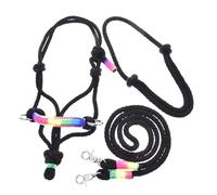 LarDen Hobby Horse Accessoires - Ensemble de Corde | Licol avec Rênes & Collier pour Cheval Bâton | GR. S - Arc-en-Ciel | Fait à la Main | Hobby Horsing | Tête de Cheval Réaliste à Bâton à Chevaucher