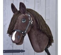 LarDen Hobby Horse Chianti | Cheval Bâton avec Licol Noir - Grandeur M | Tête de Cheval à Bâton à Chevaucher | Fait à la Main avec Accessoire | pour Petits et Grands Enfants | Hobby Horse Réaliste