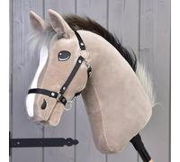 LarDen Hobby Horse Piccolino | Cheval Bâton avec Licol Noir - M | Tête de Cheval à Bâton à Chevaucher | Fait à la Main avec Accessoire | pour Petits et Grands Enfants | Hobby Horse Réaliste