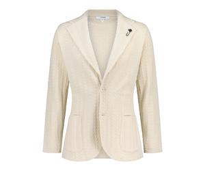 Lardini, Homme, Vestes, Beige, Taille: 2XL Blazer en maille classique à revers et poches frontales
