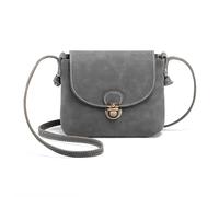 LaRechor Petit Sac Bandouliere Femme de Verrouillage Antivol, Sac a Main Femmes Sacoche Femme Bandoulière Rétro Pochette Téléphone Portable Gris