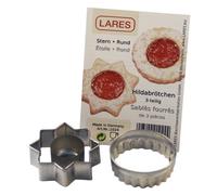 LARES - 1024 - SET 3 EMPORTES PIECES POUR SABLES FOURRES ROND ET ETOILE