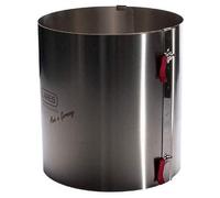 Lares Anneau à gâteau avec levier de serrage XXL Hauteur : 20 cm Résistant à la chaleur Résistant aux acides fruités Fixation extra haut Diamètre : 1730 cm Lot de 4 pailles en acier