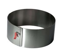 LARES Cercle à pâtisserie extensible 18-30 cm / Hauteur 10 cm