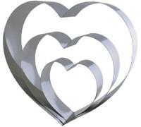 Lares Lot de 3 moules emporte-pièce en forme de coeur
