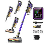 Laresar Aspirateur sans fil X11, 75 kPa / 650 W avec autonomie 60 min, bac à poussière 2 L, LED verte, écran tactile