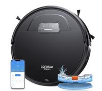 Laresar Clean Evol 3 Aspirateur Robot 4500Pa, Robot Aspirateur Laveur Ultra Silencieux & Fin de 7,6cm, Alexa/WiFi/APP/Télécommande, Aspirateur Robot Laveur pour Tapis Sol Dur (Foncé)
