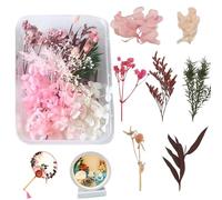 LaresDay Kit de fleurs séchées pour bricolage - Décoration naturelle pour bougies, mariage et scrapbooking avec fleurs séchées, bricolage, décoration d'intérieur, emballage cadeau, 100 % fleurs