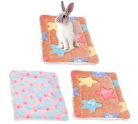 LaresDay Lot de 2 lits moelleux pour petits animaux (33 x 26 cm) - Tapis chauffant pour hamster/lapin/cochon d'Inde - Antidérapant et lavable en machine - Pour cage/enclos - Spécial pour petits