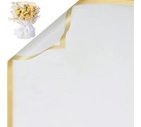 LaresDay Lot de 20 feuilles de papier floral imperméable avec ruban - Papier cadeau de qualité supérieure pour bouquets de fleurs, art floral et bricolage - Respectueux de l'environnement
