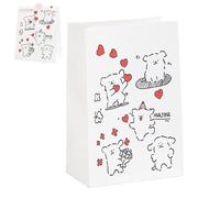 LaresDay Lot de 30 sacs cadeaux en papier pour enfants - Motif arc-en-ciel et pois - Avec autocollants pour bonbons, anniversaires d'enfants, fêtes et fêtes (respectueux de l'environnement)