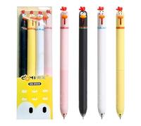LaresDay Lot de 4 stylos à encre gel 0,5 mm - Pointe fine - Stylos lisses - Personnalité tendance - Série haut de gamme - Pour journal, notes, bureau, école