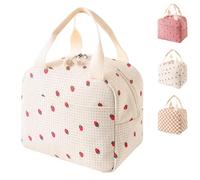 LaresDay Sac à déjeuner isotherme en velours côtelé avec fonction thermique | Boîte à déjeuner extra épaisse et anti-fuite | Sac à déjeuner de grande capacité pour le bureau et l'école | Design