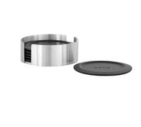 Blomus Lareto - Set de 6 Lot de dessous de verres noir Ø 11,5cm