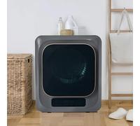 LARFOEK Mini Sèche-linge 3 kg Sèche-linge avec 6 programmes, écran tactile LED 850 W, montage mural, séchoir à gaz d'échappement avec 6 fonctions et protection contre la surchauffe, gris