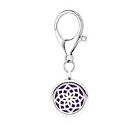 Larfraecy 1 porte-clés diffuseur d'huiles essentielles | Larfraecy Motif fleur de lotus avec rembourrage en feutre, cadeau d'aromathérapie pour homme et femme