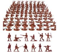 Larfraecy 100Pcs Figurines de Mini-Soldats,Ensemble de Jouets Militaires,Petit Soldat Plastique Militaire Jouet Figurine d'action Jouet de Soldats pour Les garçons de 3 Ans et Plus (Rouge)