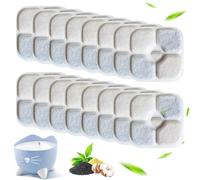 Larfraecy Lot de 16 filtres de fontaine pour chat Catit Pixi - Filtre de rechange - Triple système de filtration avec résine et charbon actif