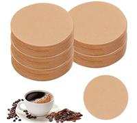 Larfraecy Lot de 600 filtres à café ronds en papier non blanchi de 64 mm compatibles avec les machines à café et à expresso Aerobie Aeropress