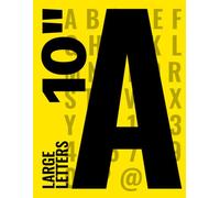 Large 10" Black Letters on Yellow Background - 50 Piece Letter & Number Book for Signs, Alphabet for Store Advertising, School & Party Decor
