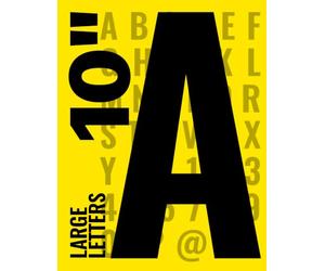 Large 10" Black Letters on Yellow Background - 50 Piece Letter & Number Book for Signs, Alphabet for Store Advertising, School & Party Decor