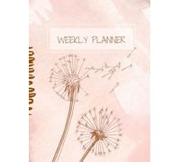 Large 12 Months Undated Weekly Planner for Women - Hardcover - Pink Dandelions: Goal Setting, Weekly To-Do Checklist, Mood Tracker, Habits, Monthly ... Bingo and Gratitude Prompts - 8.5 x 11 Inches